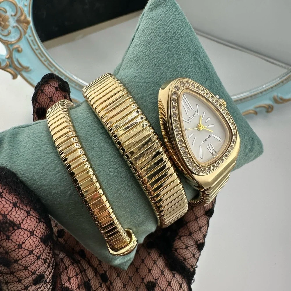 Luxury Serpenti Elegant Gold Wrap Women's Watch